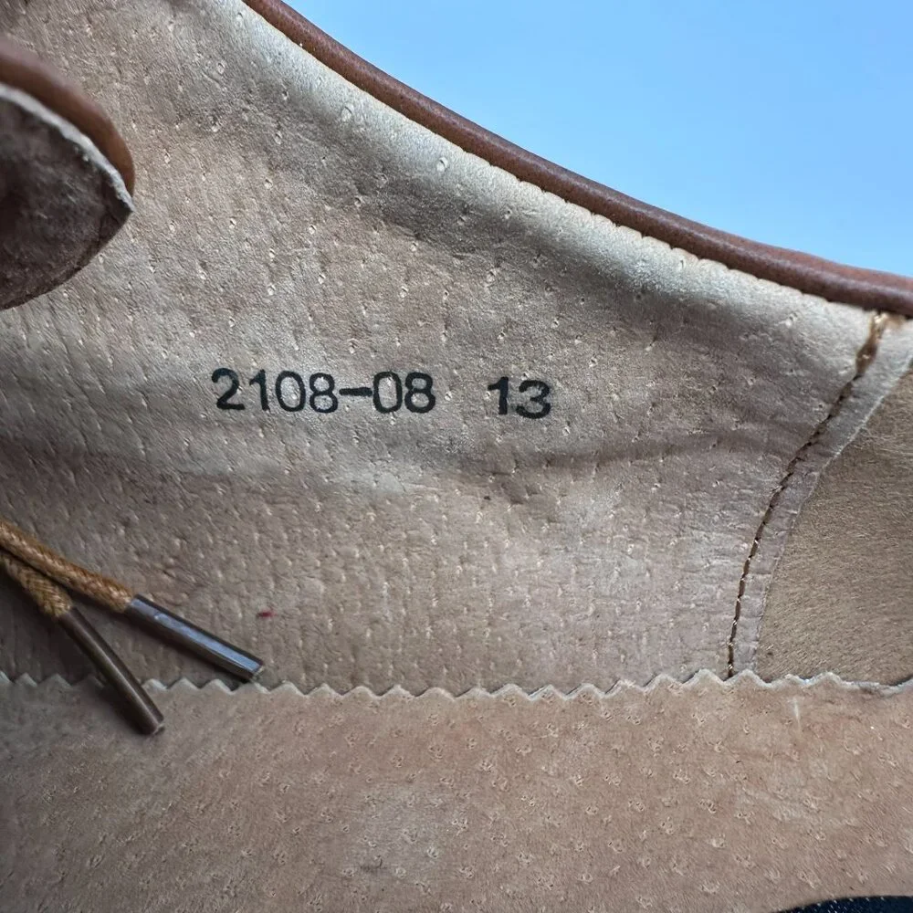 NWOT Masimo NY ‎ Men's Faux Leather Lace Oxford Dress Shoes, Size 13, Saddle Tan